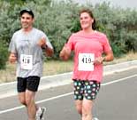 Two happy runners